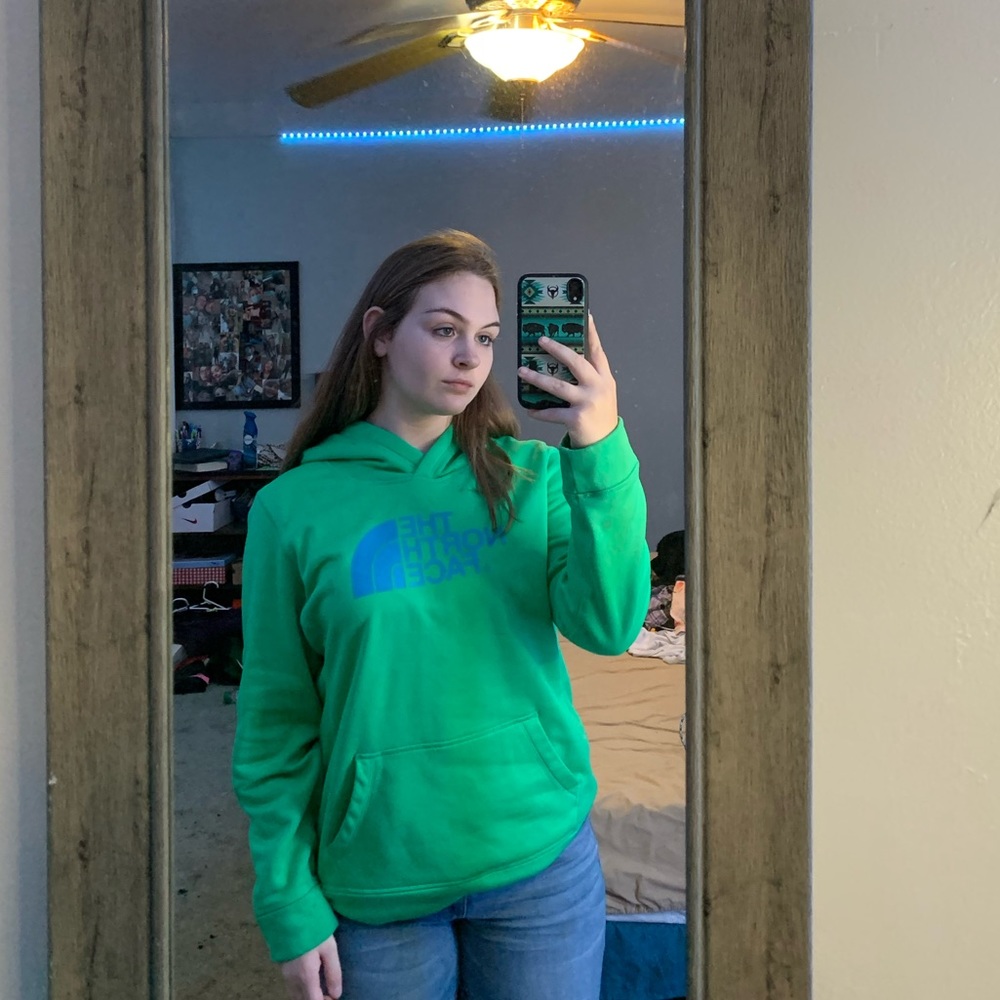 Green North Face Hoodie